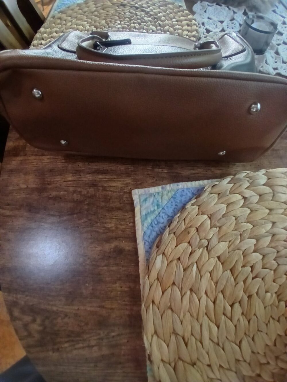 Tignanello Black & Tan Leather Shoulder Bag - Picture 3 of 4